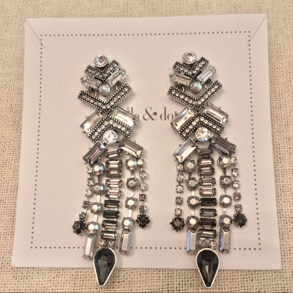 Stella & Dot | Sparkling Cascading Crystal Bejeweled Chandeliers Silver … - Picture 10 of 10